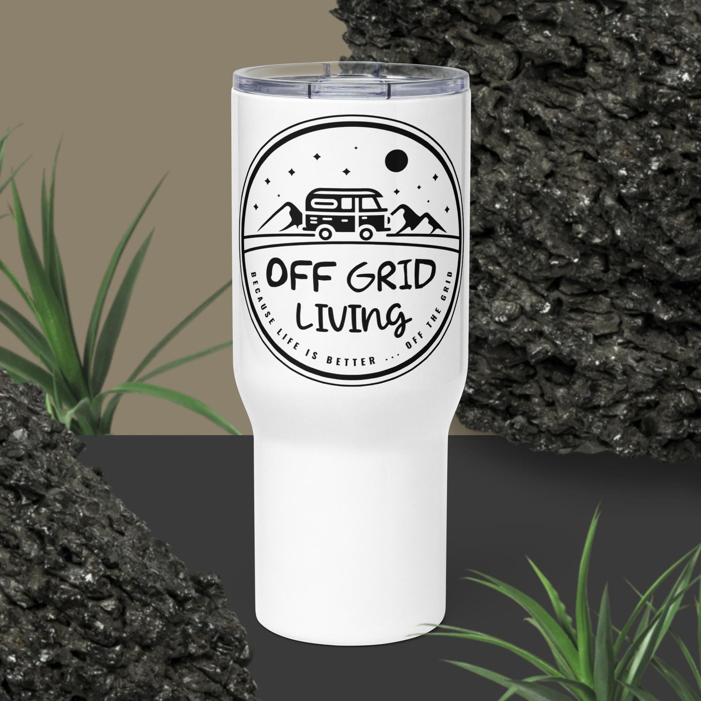 Minimalist Logo - Travel mug with a handle