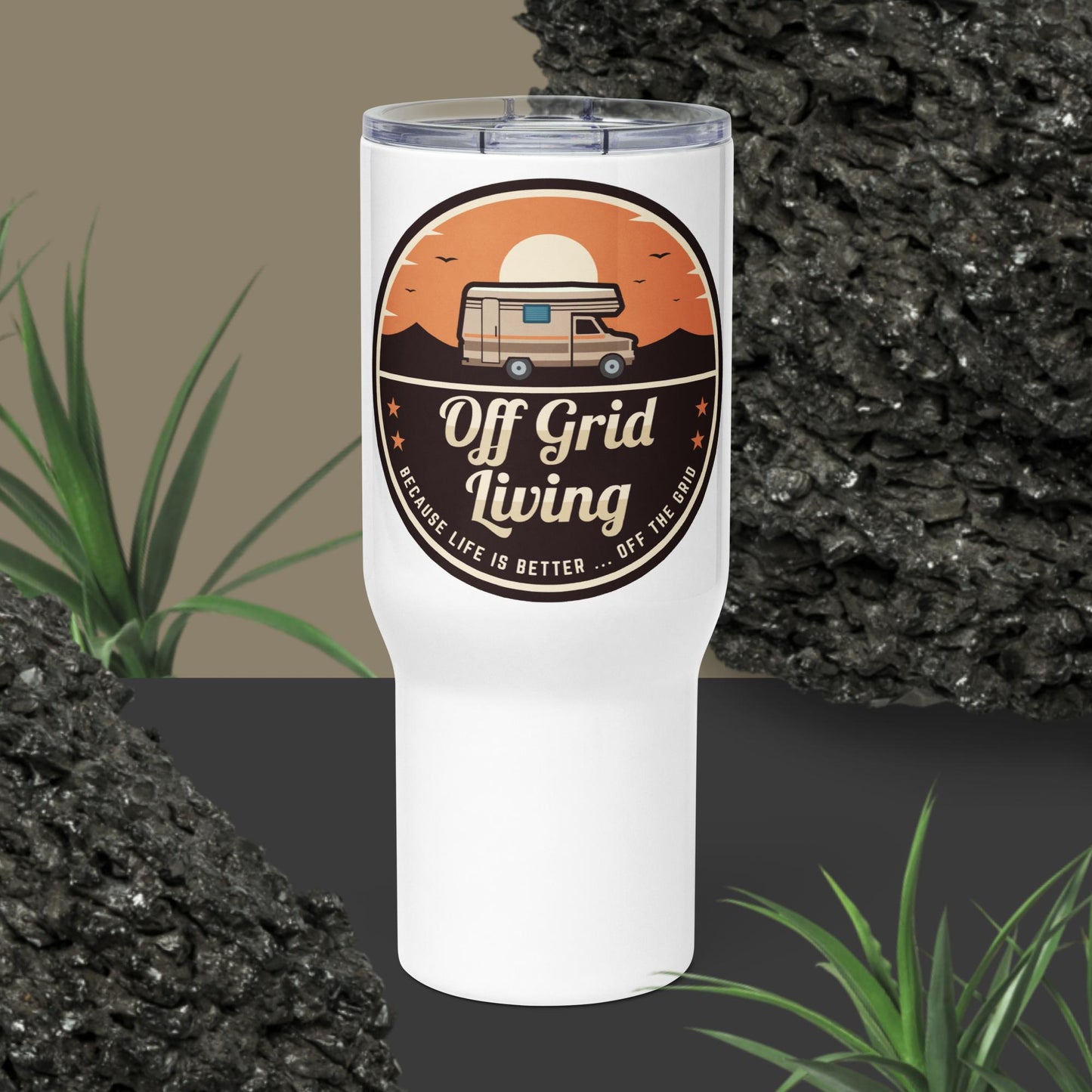 Desert Camping - Travel mug with a handle